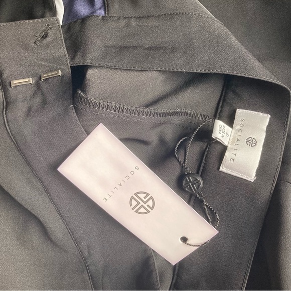 Socialite Black, Blue & White Striped Highwaist Pants size Small - Picture 8 of 10